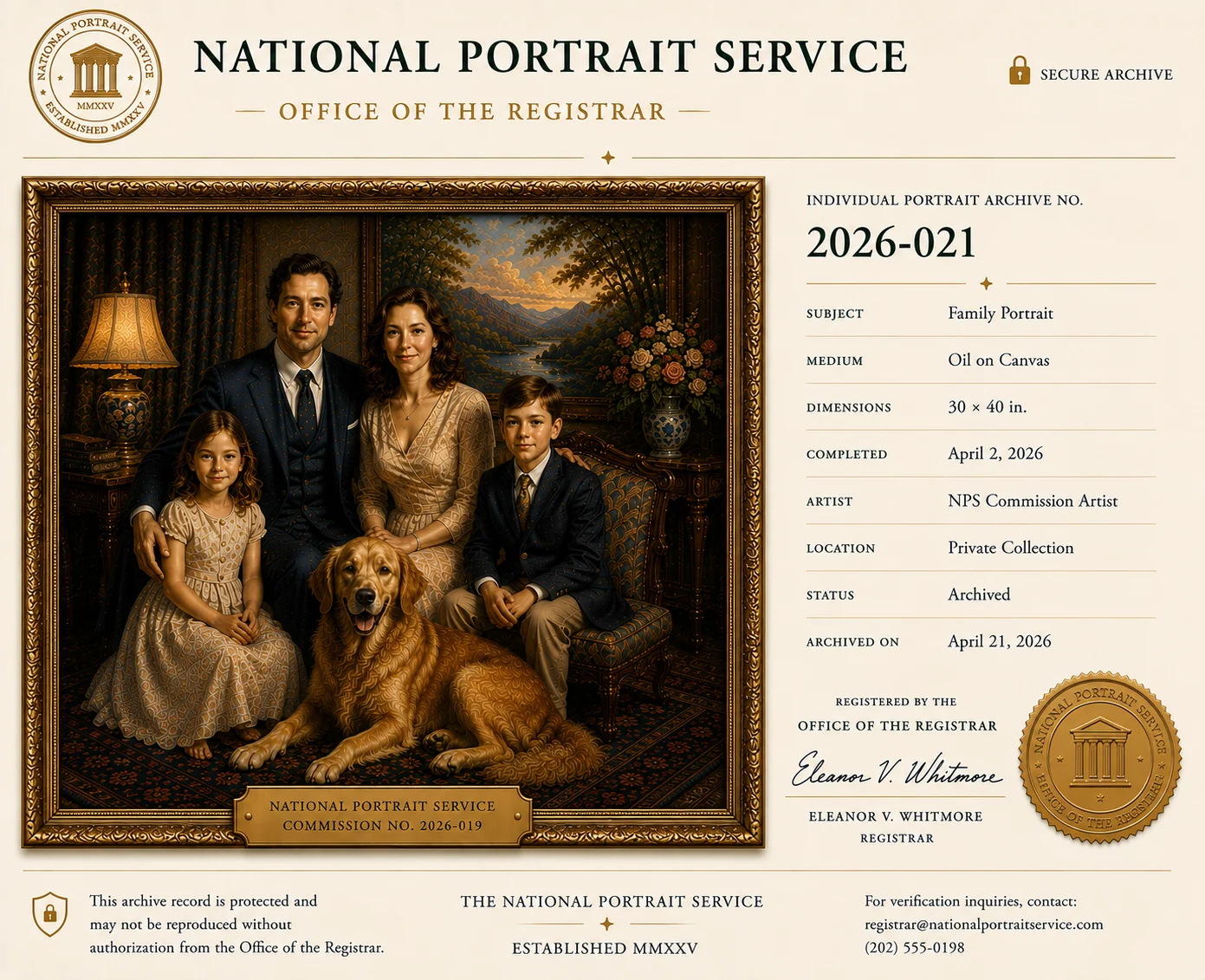 Family Portrait — Commission Record 2026-021